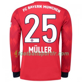 Tenue Bayern Munich Muller 25 Domicile 2018-2019 Maillot de Foot ML